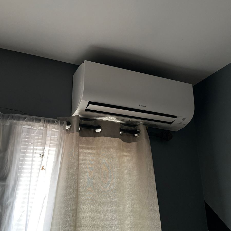 Ductless mini-split indoor unit installed by Aura HVAC