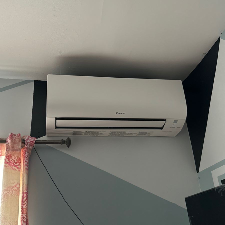 Ductless mini-split indoor unit installed by Aura HVAC