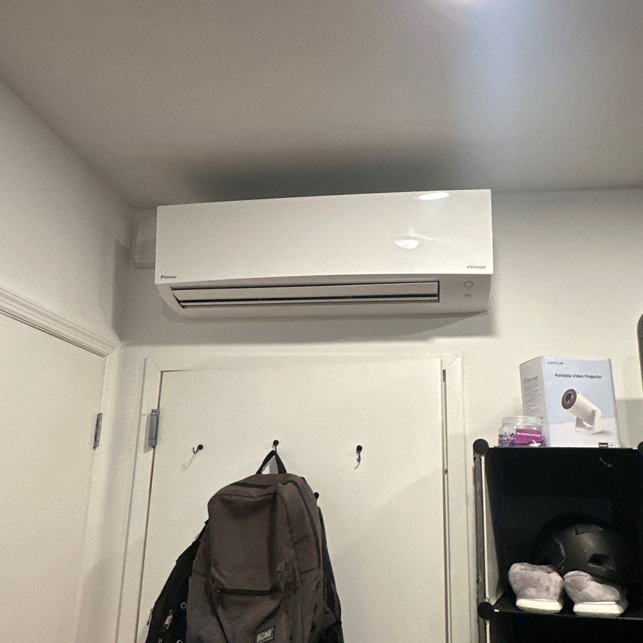 Ductless mini-split indoor unit installed by Aura HVAC