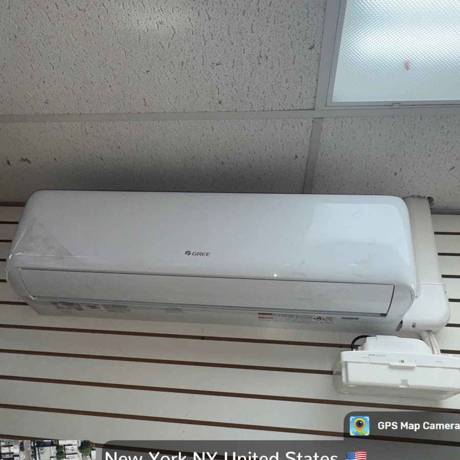Ductless mini-split indoor unit installed by Aura HVAC