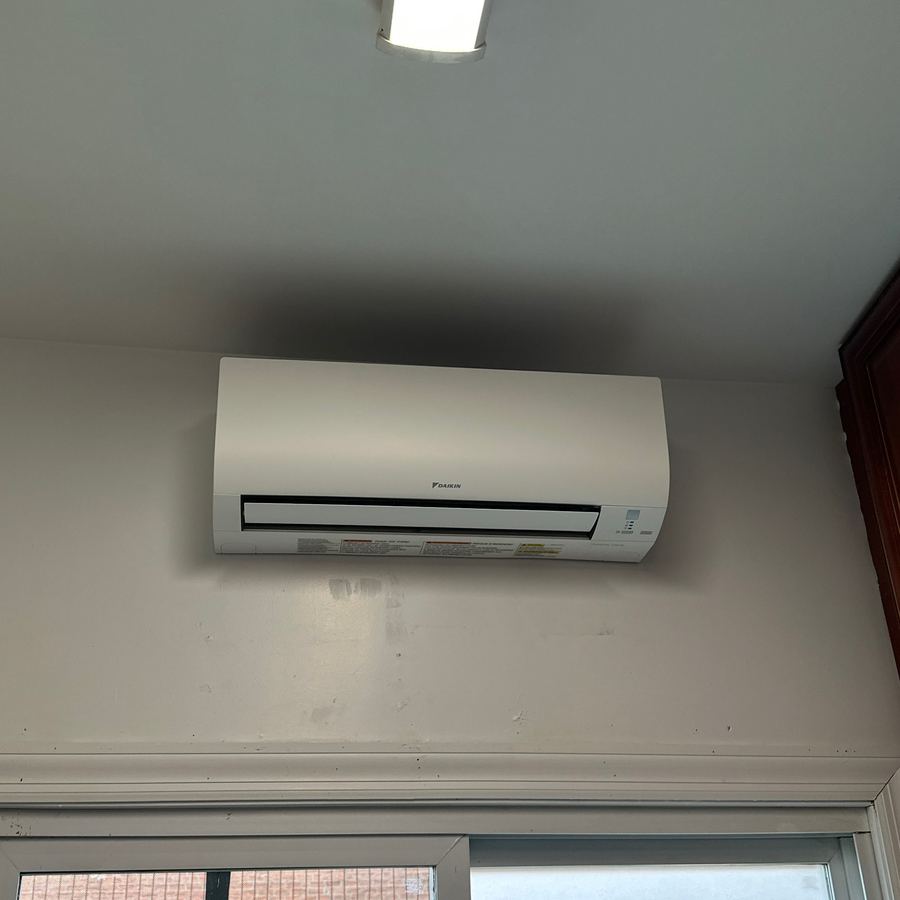 Ductless mini-split indoor unit installed by Aura HVAC