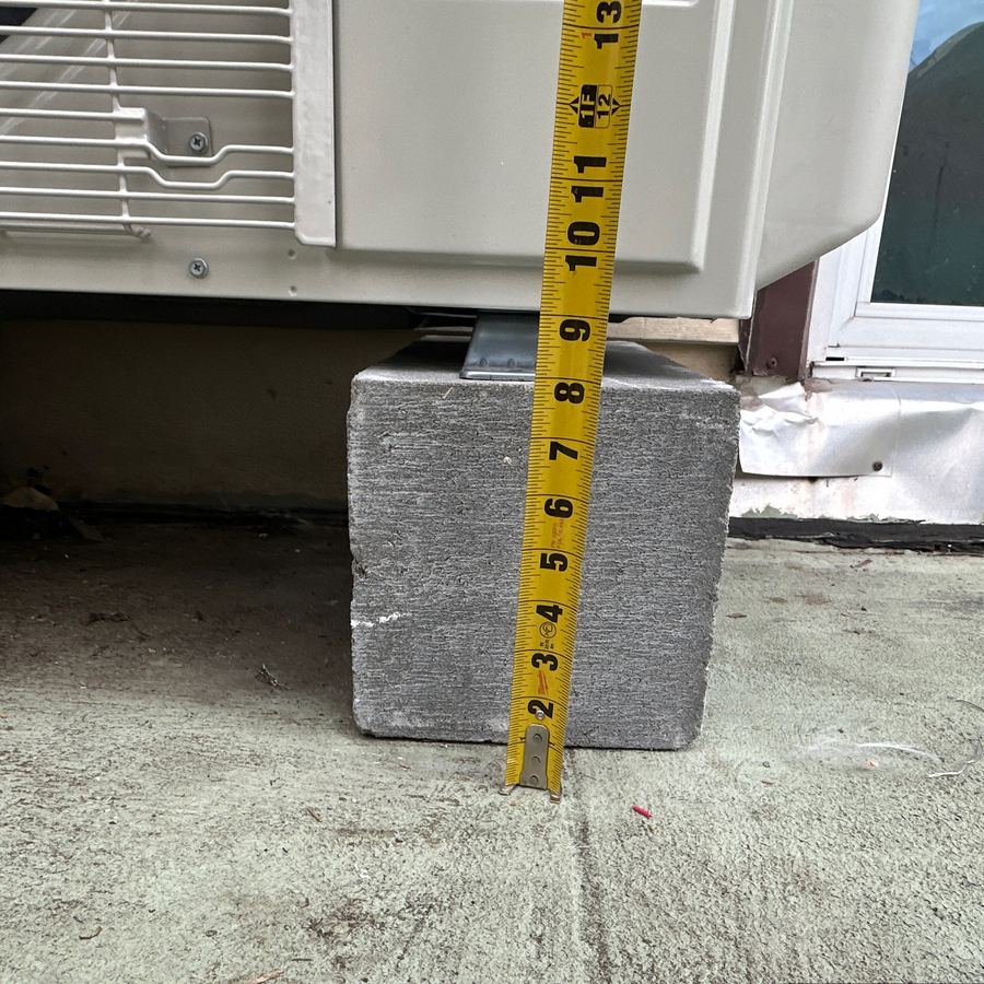 Heat pump outdoor condenser installed by Aura HVAC